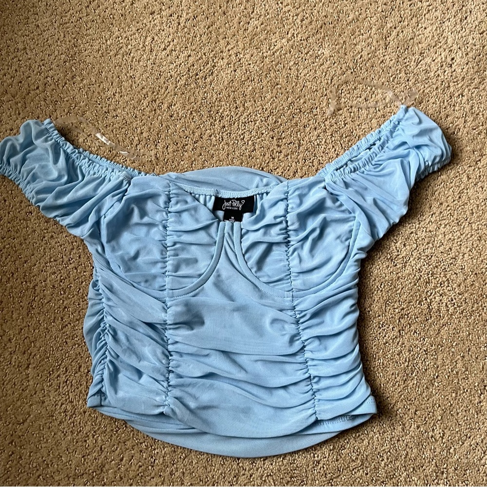 NWT Just Polly Ruched Top